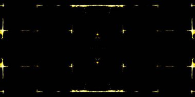 Sarı Fırçalı Kağıt. Aztek yıkadı, kravat boyası. Güneşli suluboya mürekkep. Alev Çağdaş Boyalı. Uzay Kova dokusu. Altın Yağlı Kağıt. Koyu Dağınık Suluboya. Gece Ogee Motifi.