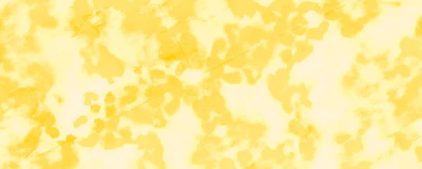 Yellow Tie Dye Grunge Watercolor Print Dirty Art Dyed Citrus — Stock Photo, Image