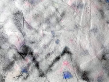 Beyaz kravat boyası Grunge. Pastel Kova deseni. Klasik Rough Art Print. Gri Kirli Sanat Tarzı. Gri suluboya boya. Leke Fırçası. Soluk Modern Boyalı. Mavi Yağ Mürekkebi.