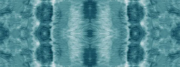 Cyan Tie Dye Texture Blue Ethnic Motif Light Dirty Watercolor — Stockfoto