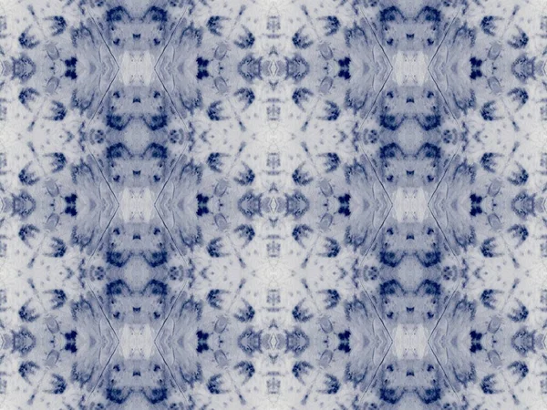 Impresión Tinte Lazo Azul Denim Geometric Repeat Efecto Grungy Índigo — Foto de Stock