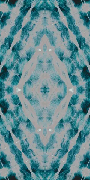 Night Tie Dye Batik Cyan Geometric Tile Azure Night Grungy — Stock Photo, Image