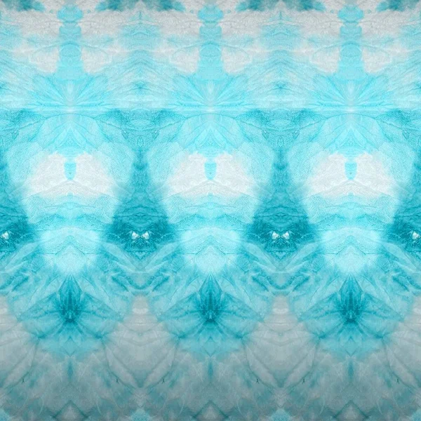 Blue Snow Tie Dye Zigzag Icy Dyed Dirty Art Tinta — Fotografia de Stock
