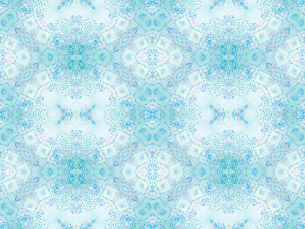 Blue Ikat Brushed Texture Grüne Boho Ikat Fliese Wasser Boho — Stockfoto