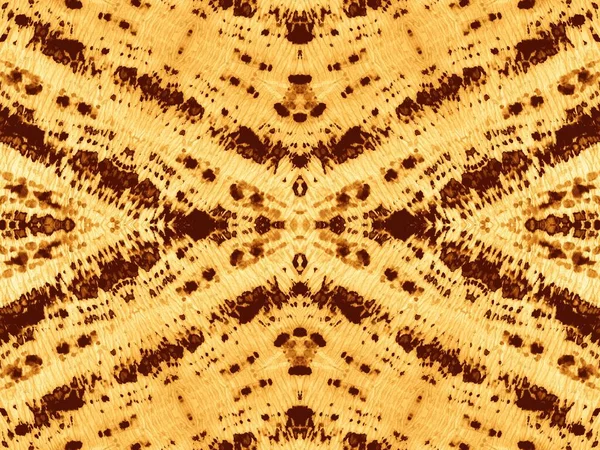 Brown Chevron Ornament Etnické Barevné Umění Yellow Abstract Aquarelle Spálený — Stock fotografie