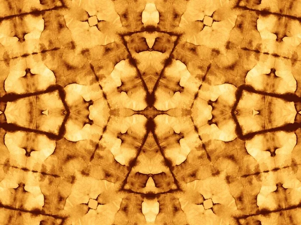 Ochre Repeating Pattern Tinte Lazo Creativo Acuarela Abstracta Amarilla Tinta —  Fotos de Stock