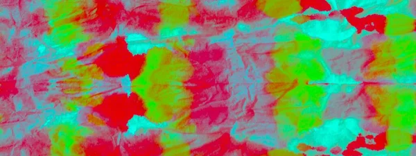 Cyan Tie Dye Print Blue Watercolor Print Rose Artistic Dirty — Stockfoto