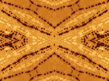 Kahverengi tekrar eden desen. Dye Batik 'i bağla. Altın Kova Boyası. Yakılmış soyut boya fırçası. Zemin Kağıt Boyası. Ochre Geleneksel Sanatı. Krep fırçası boyası. Hasarlı Karışık Suluboya.