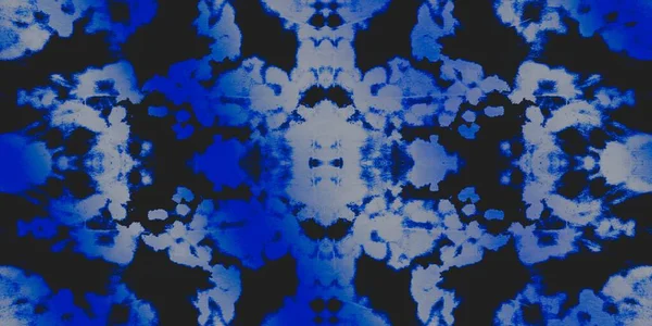 Bannière Teinture Blanche Chevron Géométrique Bleu Tache Noire Grunge Darkness — Photo
