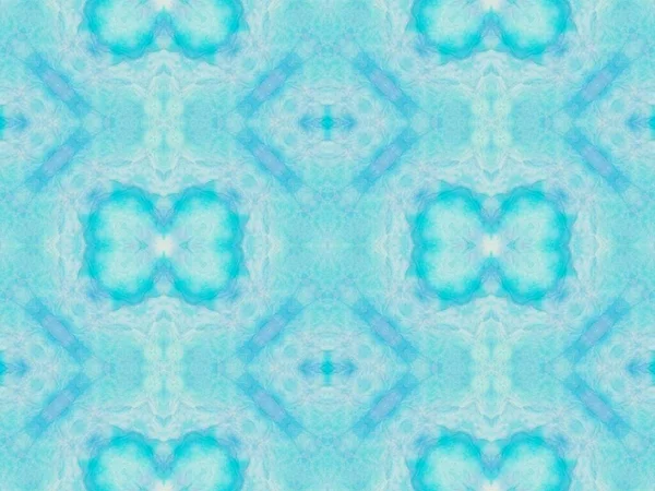 Aqua Acido Spazzolato Materiale Ornamento Blu Senza Cuciture Pennello Blu — Foto Stock