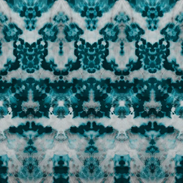 Kék Szürke Nyakkendőfesték Design Tengeri Művészeti Kánva Fehér Téli Akvárium — Stock Fotó