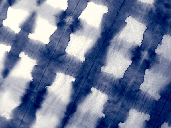 Indigo Tie Barvy Stripes Mořský Prapor Špinavého Umění Cloud Aquarelle — Stock fotografie