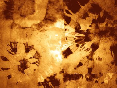 Sarı kravat boyası çizgileri. Soyut doku. Dağınık suluboya. Renkli Cilt Soyut Kova. Rough Oil boya fırçası. Deri Yağlı Kağıt. Çay fırçası kâğıdı. Kahverengi Modern Boya Fırçası.