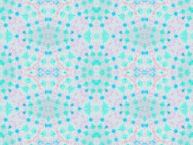 Pembe Kirli Sanat Kanvası. Pembe Boho Ikat Tile. Azure Cyan Fırçalanmış Malzeme. Beyaz Geometrik Süsleme. Asit fırçası sanatı. Mavi fırça boyası. Boho Etnik Bağlama Boyası. Ikat Kova Rengi