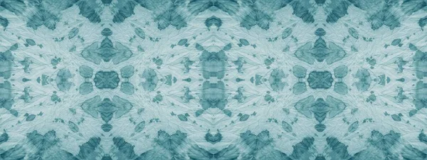Light Ethnic Tie Dye Blue Brushed Paper Azure Geometric Repeat — Stock Fotó
