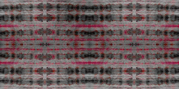 Gray Tie Barvy Design Azurový Etnický Motiv Červená Nepořádná Akvarel — Stock fotografie