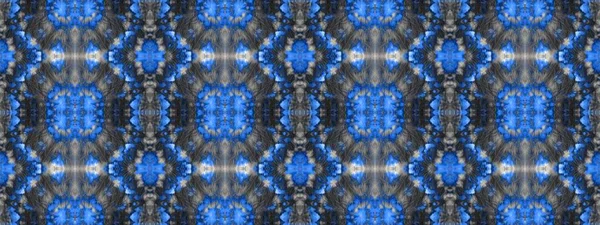 Künstlerische Krawattenfärbung Der Marine Azurblaues Wiederholtes Motiv Black Grungy Effekt — Stockfoto