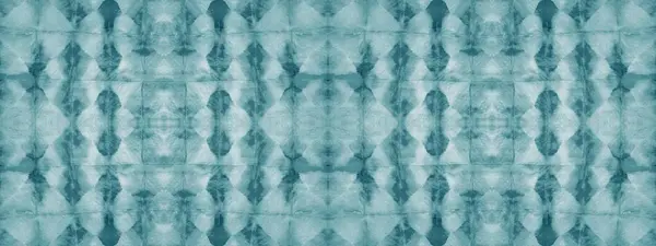 Sněhová Kravata Batik Azurová Geometrická Ornament Azure Dirty Art Style — Stock fotografie