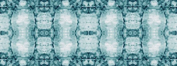 Blue Creative Tie Dye Snow Brushed Paper White Geometric Ornament — Zdjęcie stockowe