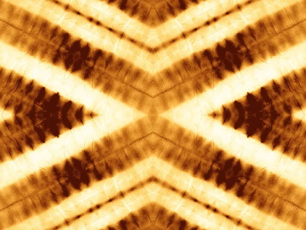 Goud Geometrische Chevron Bind Dye Batik Vast Geel Abstract Aquarel — Stockfoto