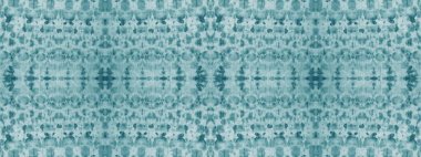 Hafif Kravatlı Boya Pankartı. Mavi Geometrik Motif. Cyan Artistik Kanva. Cyan yağlı boya fırçası. Beyaz Fırçalı Malzeme. Gök mavisi fırça boyası. Parlak Kusursuz Desen. Kar Kova Boyası