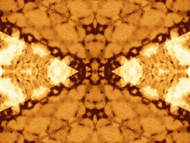 Kahverengi Tekrarlama Motifi. Boyama Sanatı. Sarı suluboya boya. Kahve suluboya baskı. Yer Yağı Fırçası. Altın Graffiti Sanatı. Eski Dişli Kağıt. Fransız Boyalı Kirli Sanatlar.