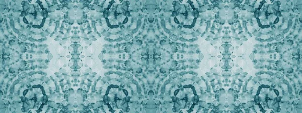 White Tie Dye Pattern Cyan Folk Oil Ink Azure Geometric — Stock Fotó