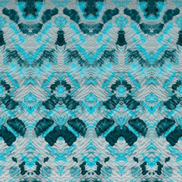 Cravatta Blu Cyan Winter Tie Icy Winter Zigzag Aquarelle Invernali — Foto Stock