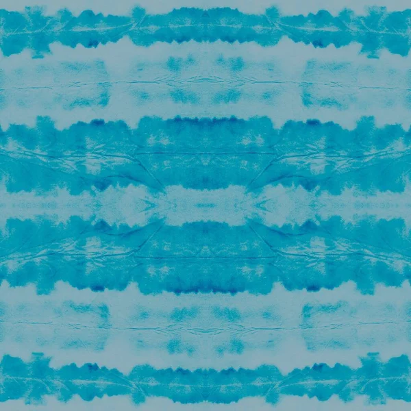 Tissu Teint Bleu Art Modèle Noël Froid Fiery Aqua Ornament — Photo
