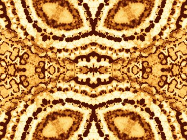 Ochre Etnik Motif. Boya desenli kravat. Altın soyut baskı. Yaşlanmış suluboya boya. Antik Fırça Boyası. Brown Rough Sanat Tarzı. Yanmış Yağ Fırçası. Çöl Efekti Grunge.