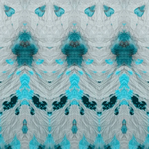 Cinza Cyan Tie Dye Pattern Ice Winter Dirty Art Snowy — Fotografia de Stock