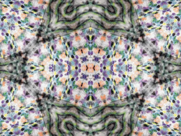 Černá Kaleidoskop Dlaždice Lehké Etnické Kravaty Barvy Špinavá Akvarel Geometrie — Stock fotografie