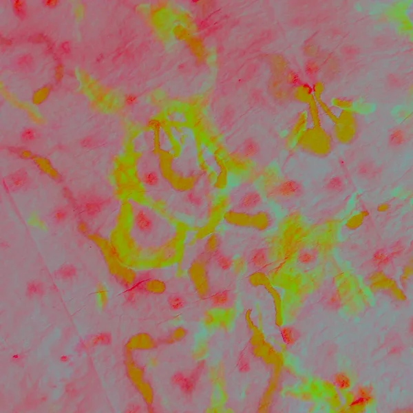 黄色领带染料印花 水彩笔 肮脏的艺术绘画 性感水彩画 红色涂鸦Grunge 玻璃刷丝 植物刷纹理 投递粗制艺术印刷品 — 图库照片