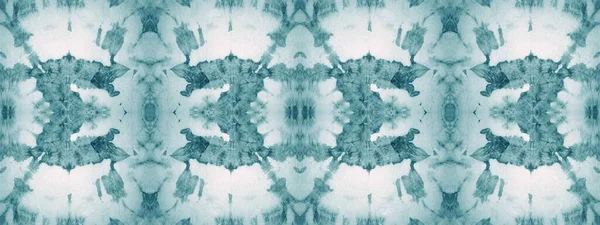 Blue Tie Dye Texture White Geometric Ornament Snow Grunge Background — ストック写真