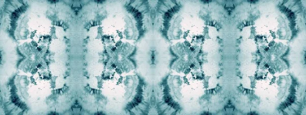Azure Dyed Fabric Ink Cyan Seamless Banner Snow Grunge Background — Fotografia de Stock