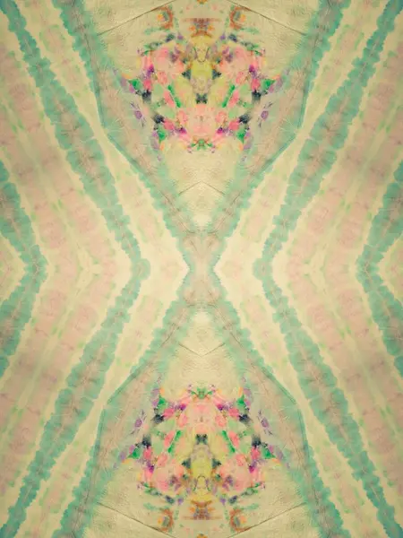 Tribal Geometrisk Chevron Grå Lapptäcksstruktur Pastel Dirty Akvarell Utsmyckat Tie — Stockfoto