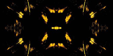 Sarı Fırçalı İpek. Maya Tie Boya Sanatı. Parlayan Soyut Kova. Hafif Grafik Boyalı. Uzay Suluboya Yazdırma. Altın fırça boyası. Kara Dağınık Suluboya. Gece Etnik Süslemesi.