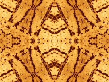 Ocher Zigzag Motifi. Dye Batik 'i bağla. Altın suluboya baskı. Millet, suluboya boya. Hayvan yağı mürekkebi. Sarı Yağlı Boya Fırçası. Clay Fırça Boyası. Deri Kirli Sanat Efekti.