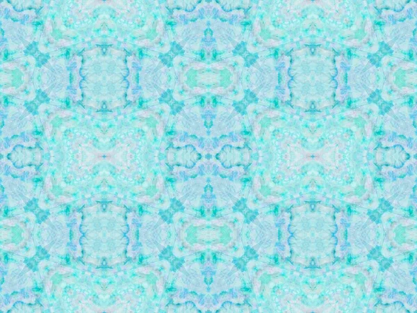 Azure Rose Brushed Paper Vorhanden Blaues Ornament Ohne Naht White — Stockfoto