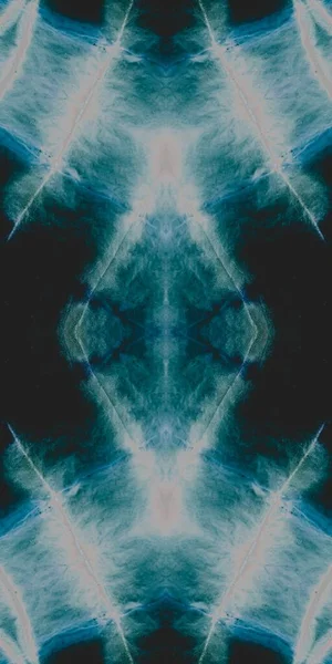 Azúr Nyakkendőfesték Lenyomat Égi Geometrikus Csempe Night Frost Dirty Art — Stock Fotó
