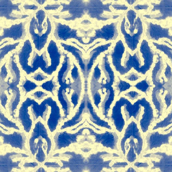 Sea Tie Dye Art Μπλε Seamless Zig Zag Ίντιγκο Dirty — Φωτογραφία Αρχείου