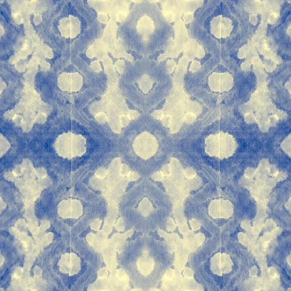 Niebiański Artystyczny Barwnik Krawat Płytka Geometryczna Marynarki Efekt Indigo Grungy — Zdjęcie stockowe