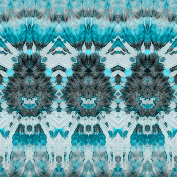 Blue Xmas Tie Dye Batik Nebeské Špinavé Pozadí Snowy Abstract — Stock fotografie