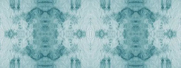 Azúrkék Nyakkendő Batik Fehér Etnikai Díszítés Fényeffektus Grunge Kék Ecset — Stock Fotó