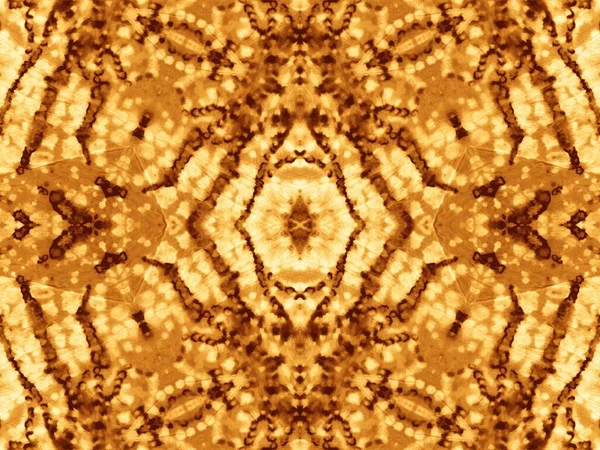 Amarillo Étnico Sin Costuras Tie Dye Batik Textura Abstracta Oro — Foto de Stock