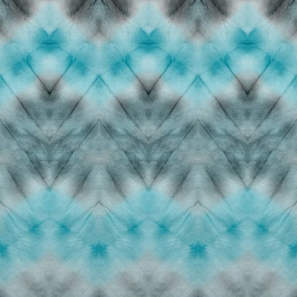Blue Cyan Ethnic Dyed Art Mare Inverno Dirty Art Bianco — Foto Stock