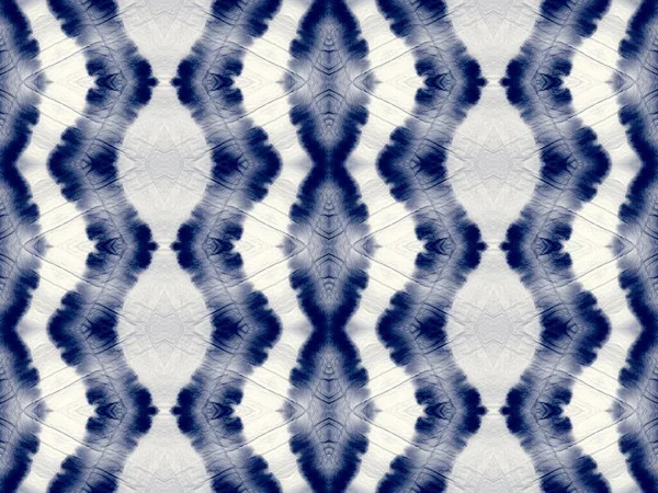 Blue Tie Dye Stripes Indigo Japan Gefärbt Shibori Brushed Texture — Stockfoto
