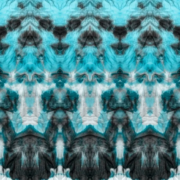 Blue Cyan Tie Dye Art Inglês Gelo Xmas Aquarela Impressão — Fotografia de Stock