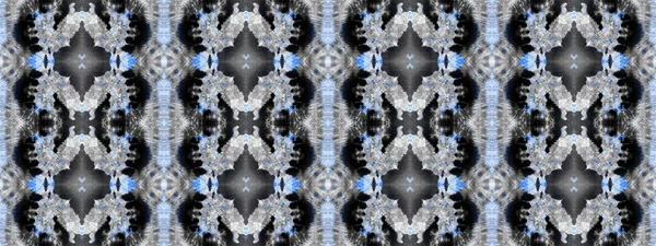 Gray Tie Barwnik Tekstury Niebieski Szczotkowany Papier Czarna Ornament Geometryczny — Zdjęcie stockowe