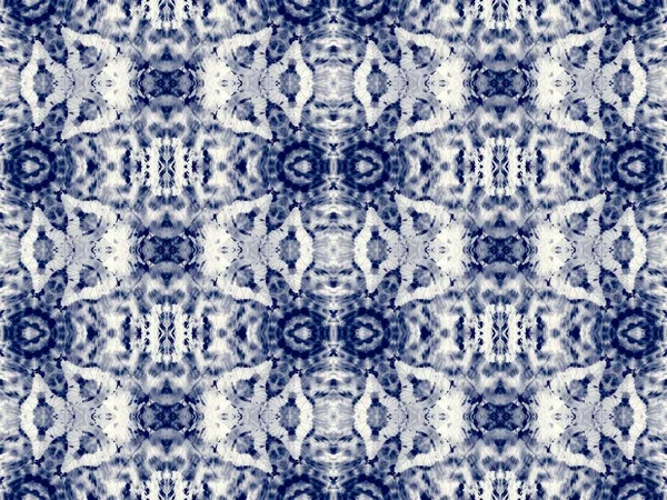 Marinho Tie Dye Design Tinta Tradicional Azul Tinta Folk Oil — Fotografia de Stock